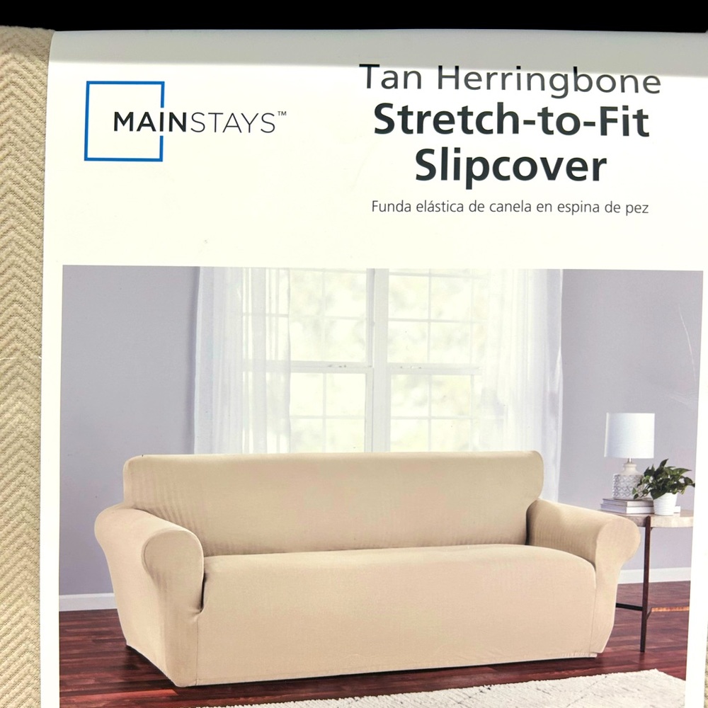 Mainstays Cream Herringbone Fabric